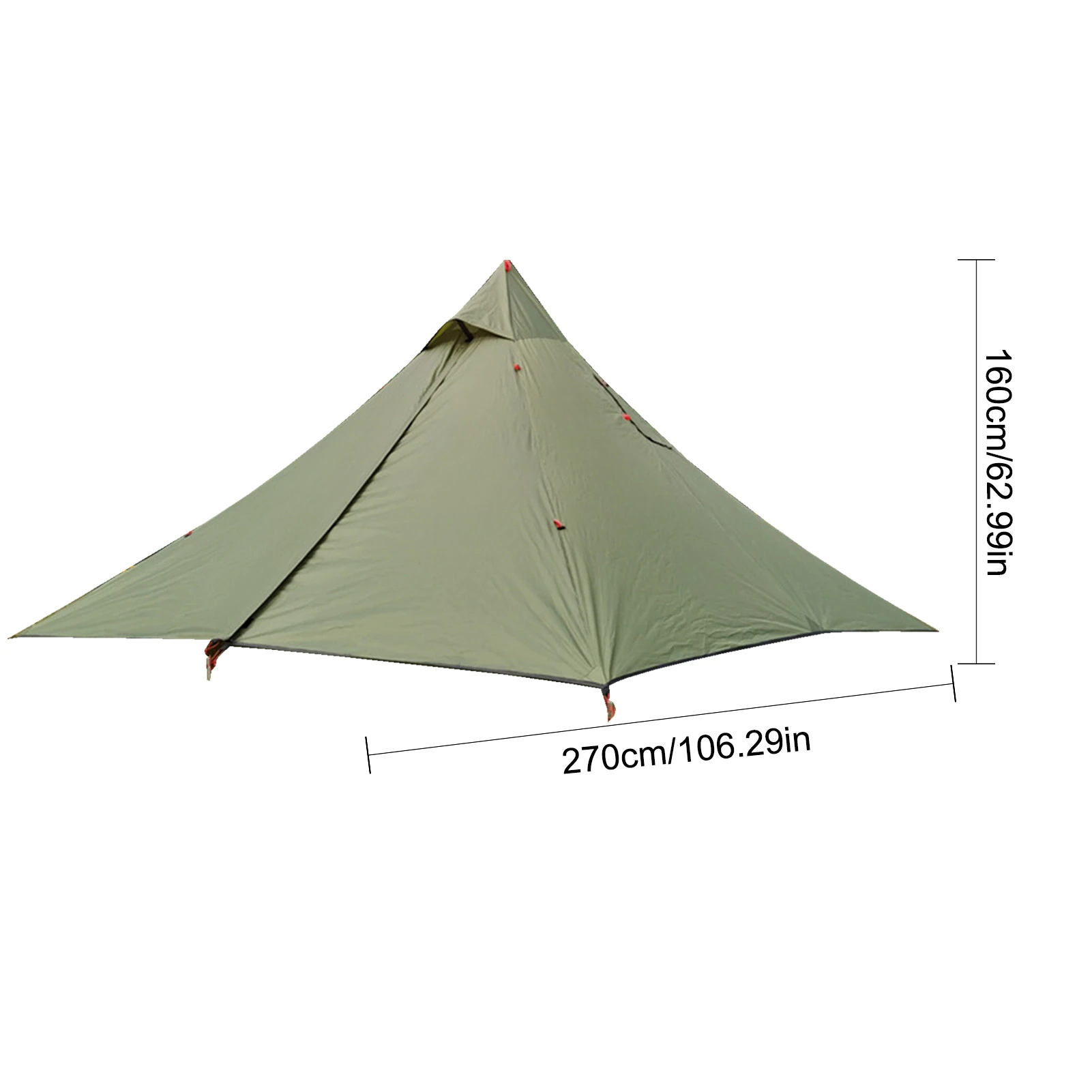 Cheap Goat Tents Ultralight Outdoor Camping Teepee 3 4 Person Pyramid Tent Shelter Awning With Snow Skirt With Chimney Hole Backpacking Tents   